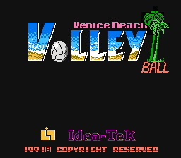 Venice Beach Volleyball (Homebrew) — Title screen